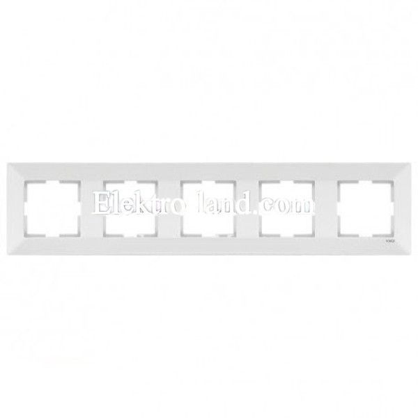 Рамка пятерная горизонтальная белая VIKO MERIDIAN 90979005-WH